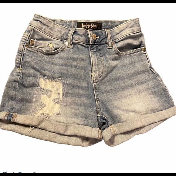Indigo Rein Jean Shorts Distressed Sz 3 Junior - Picture 1 of 8